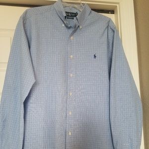 Ralph Lauren Mens XL classic fit LS blue checked